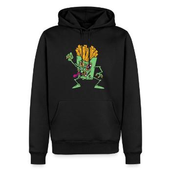 Halloween Zombie Fries Monster Zombie Fan Snack - Sweat à capuche Premium bio Homme - noir - Devant - Nico (187cm)