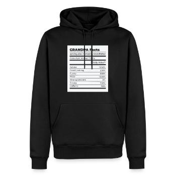Faits sur les grands-pères les plus étonnants de la fête des grands-parents - Sweat à capuche Premium bio Homme - noir - Devant - Nico (187cm)