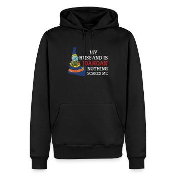 Nichts macht mir Angst Idahoan Husband Idaho - Männer Premium Bio Hoodie - Schwarz - Vorne - Nico (187cm)