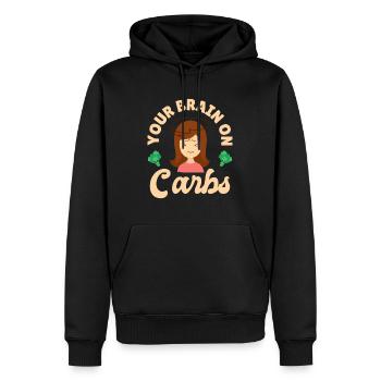 Keto-Diät Keto-Lebensmittel Ernährungsberater - Männer Premium Bio Hoodie - Schwarz - Vorne - Nico (187cm)