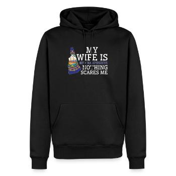 Nichts macht mir Angst New Hampshirite Ehefrau - Männer Premium Bio Hoodie - Schwarz - Vorne - Nico (187cm)