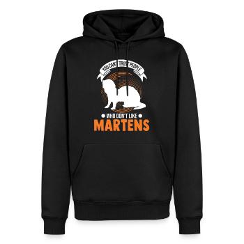 Marder Geschenk Nerz Dachs Baummarder - Männer Premium Bio Hoodie - Schwarz - Vorne - Nico (187cm)