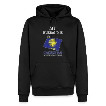 Nichts macht mir Angst Oregonian Ehemann Oregon - Männer Premium Bio Hoodie - Schwarz - Vorne - Nico (187cm)