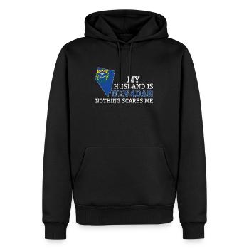 Rien ne me fait peur Nevadan Mari Nevada - Sweat à capuche Premium bio Homme - noir - Devant - Nico (187cm)