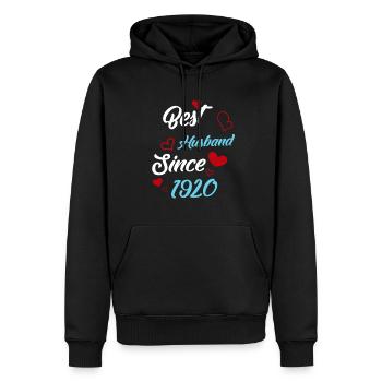 Best Husband Since 1920 Wedding - Men’s Premium Organic Hoodie - black - Front - Nico (187cm)