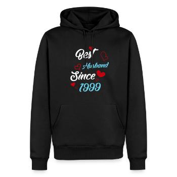 Best Husband Since 1999 Wedding - Men’s Premium Organic Hoodie - black - Front - Nico (187cm)