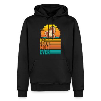 Meilleure maman écureuil de tous les temps Eichhörnchen Mama - Sweat à capuche Premium bio Homme - noir - Devant - Nico (187cm)
