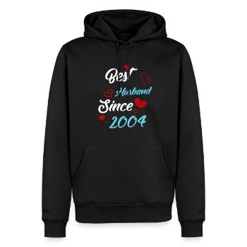 Bester Ehemann seit 2004 Hochzeit - Männer Premium Bio Hoodie - Schwarz - Vorne - Nico (187cm)