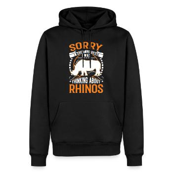 Rhinocéros Cadeau Rhino Rhinocéros - Sweat à capuche Premium bio Homme - noir - Devant - Nico (187cm)