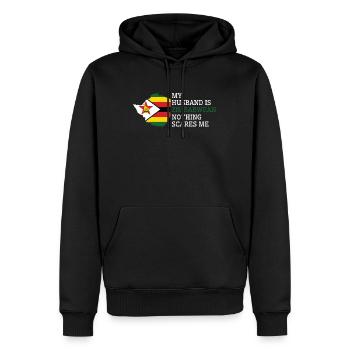 Rien ne me fait peur Zimbabwe Mari Zimbabwe - Sweat à capuche Premium bio Homme - noir - Devant - Nico (187cm)