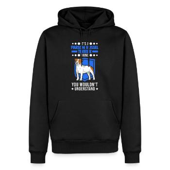 Parson Russell Terrier Ding - Men’s Premium Organic Hoodie - black - Front - Nico (187cm)