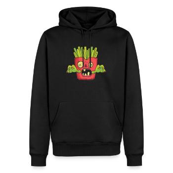 Halloween Zombie Fries Monster Zombie Fan Snack - Sweat à capuche Premium bio Homme - noir - Devant - Nico (187cm)