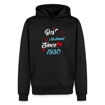 Bester Ehemann seit 1930 Hochzeit - Männer Premium Bio Hoodie - Schwarz - Vorne - Nico (187cm)