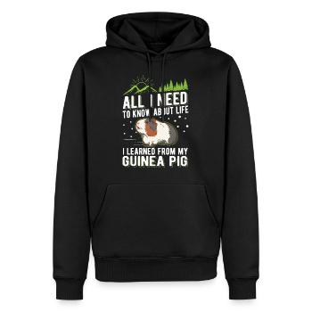 Guinea Pig Gift Guinea Pig - Men’s Premium Organic Hoodie - black - Front - Nico (187cm)