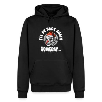 Halloween Urlaub Gruseliger Schneemann - Männer Premium Bio Hoodie - Schwarz - Vorne - Nico (187cm)