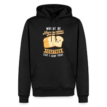 Brot Backen Bäckerei Gebäck Laib Brot Bäcker - Männer Premium Bio Hoodie - Schwarz - Vorne - Nico (187cm)