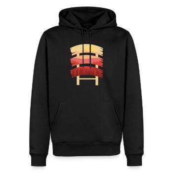 Wanderziel Schild Scenery - Männer Premium Bio Hoodie - Schwarz - Vorne - Nico (187cm)
