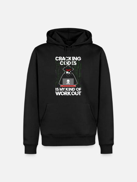 Cybersecurity Professional Hacker Cracking Codes - Männer Premium Bio Hoodie - Schwarz