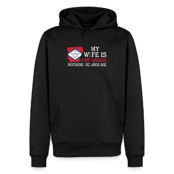 Nichts macht mir Angst Arkansas Frau Arkansas - Männer Premium Bio Hoodie - Schwarz - Vorne - Nico (187cm)