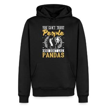 Panda Lover Panda Bear Gift - Men’s Premium Organic Hoodie - black - Front - Nico (187cm)