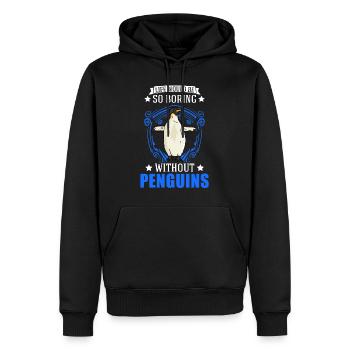 Pinguin Penguin Kaiserpinguin Gelbaugenpinguin - Männer Premium Bio Hoodie - Schwarz - Vorne - Nico (187cm)