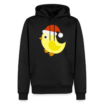 Canard de Noël - Sweat à capuche Premium bio Homme - noir - Devant - Nico (187cm)