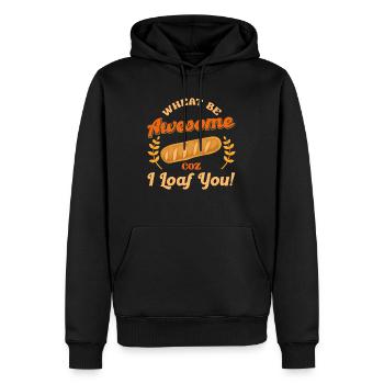 Brot Backen Bäckerei Gebäck Laib Brot Bäcker - Männer Premium Bio Hoodie - Schwarz - Vorne - Nico (187cm)