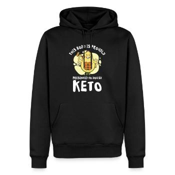 Keto Diet Workout Nutritionniste Avocat - Sweat à capuche Premium bio Homme - noir - Devant - Nico (187cm)