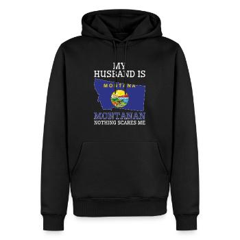 Nichts macht mir Angst Montanan Husband Montana - Männer Premium Bio Hoodie - Schwarz - Vorne - Nico (187cm)