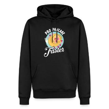 Crêpes Sniff Food Petit déjeuner - Sweat à capuche Premium bio Homme - noir - Devant - Nico (187cm)