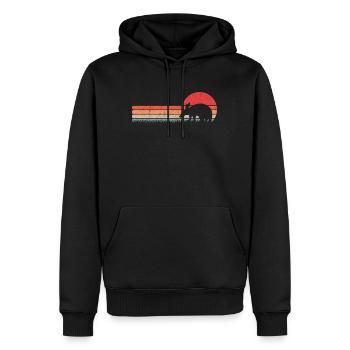 Erdferkel Retro Aardvark Vintage - Men’s Premium Organic Hoodie - black - Front - Nico (187cm)