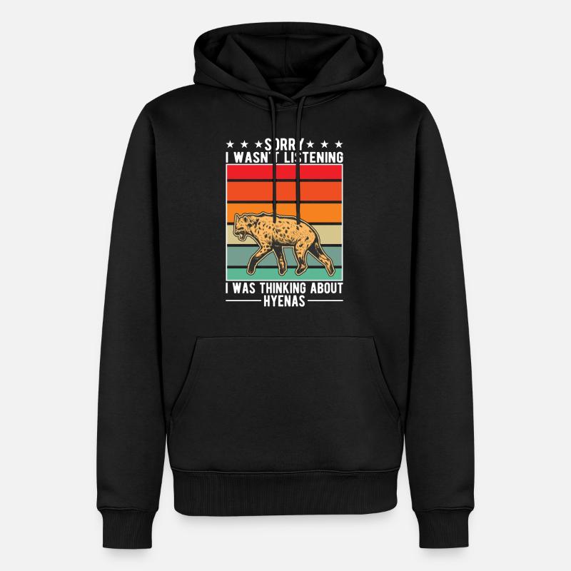 Hyäne Geschenk Erdwolf Hyena - Männer Premium Bio Hoodie - Schwarz