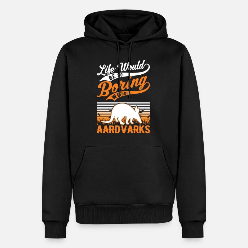 Erdferkel Geschenk Aardvark - Männer Premium Bio Hoodie - Schwarz