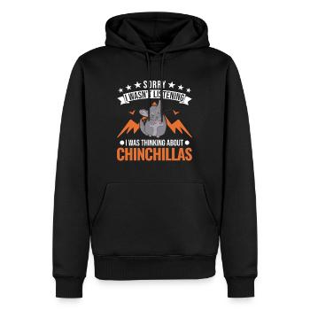 Chinchilla Gift Woolly Short-tailed Chinchilla - Men’s Premium Organic Hoodie - black - Front - Nico (187cm)