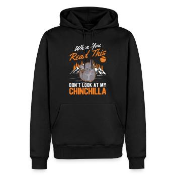 Chinchilla Gift Woolly Short-tailed Chinchilla - Men’s Premium Organic Hoodie - black - Front - Nico (187cm)
