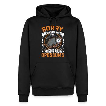 Opossum Cadeau Marsupial Opossum - Sweat à capuche Premium bio Homme - noir - Devant - Nico (187cm)