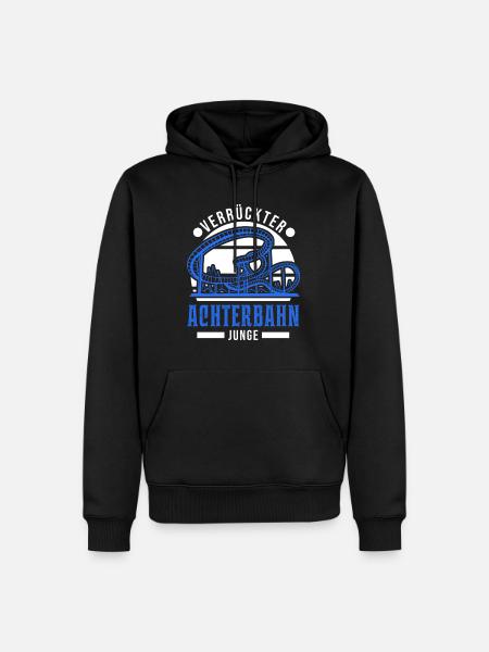 Verrückter Achterbahn Junge Achterbahnfahrt - Männer Premium Bio Hoodie - Schwarz