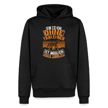 Ein Leben ohne Trakehner ist möglich Aber sinnlos - Männer Premium Bio Hoodie - Schwarz - Vorne - Nico (187cm)
