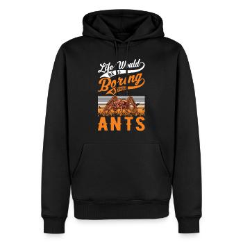 Fourmis Fourmilière Fourmilières Fourmis de feu - Sweat à capuche Premium bio Homme - noir - Devant - Nico (187cm)