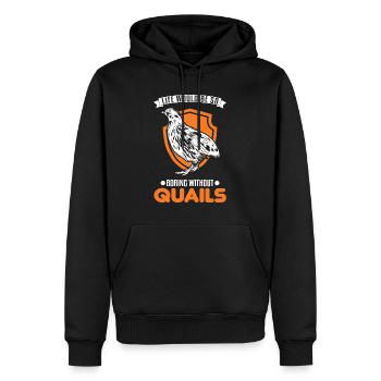 Warnung Wachtel Wachtelzucht Wachtelzüchter - Männer Premium Bio Hoodie - Schwarz - Vorne - Nico (187cm)