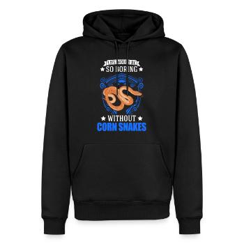 Corn Snake Cadeau Corn Snake - Sweat à capuche Premium bio Homme - noir - Devant - Nico (187cm)