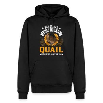 Warnung Wachtel Wachtelzucht Wachtelzüchter - Männer Premium Bio Hoodie - Schwarz - Vorne - Nico (187cm)