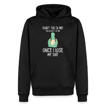 Moyenne Tortue Faune Propriétaire de tortue Moyenne - Sweat à capuche Premium bio Homme - noir - Devant - Nico (187cm)