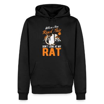 Rat Gift Rat domestique Rat Propriétaire - Sweat à capuche Premium bio Homme - noir - Devant - Nico (187cm)