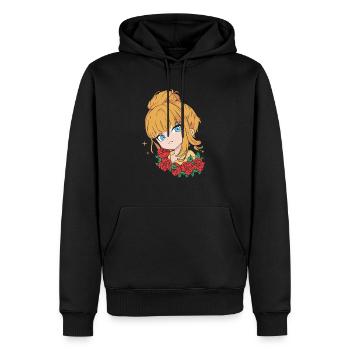 Anime Stylish Cute Girl Retro Kawaii - Sweat à capuche Premium bio Homme - noir - Devant - Nico (187cm)