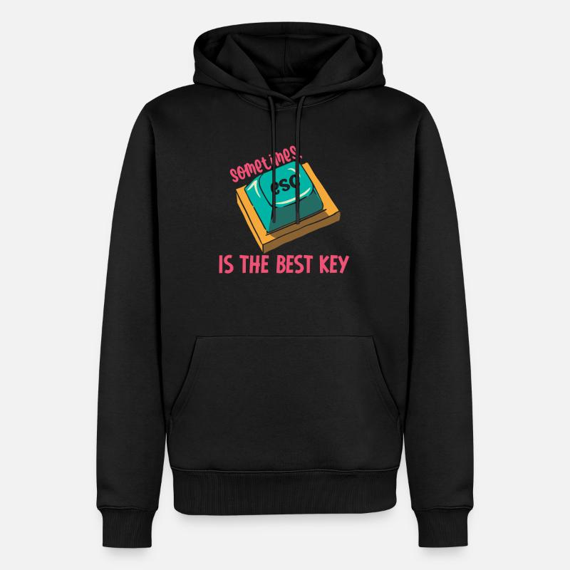 Software Engineer Computer Key Programming - Men’s Premium Organic Hoodie - black