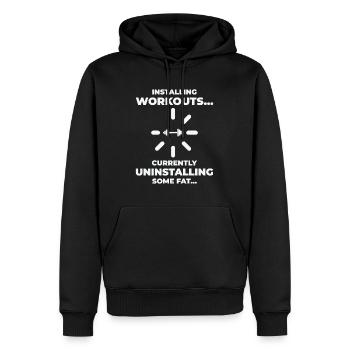 Installieren Workout Gym Lover Übung - Männer Premium Bio Hoodie - Schwarz - Vorne - Nico (187cm)