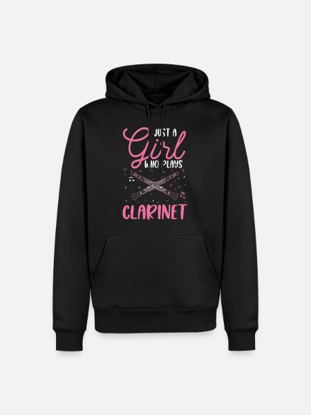 Klarinette Mädchen Klarinettistin - Männer Premium Bio Hoodie - Schwarz