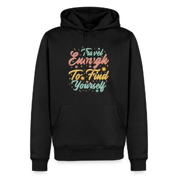 Reisender Motivator Selbstfürsorge Inspirierendes - Männer Premium Bio Hoodie - Schwarz - Vorne - Nico (187cm)