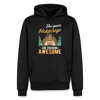Because Hedgehogs are freaking awesome Igel - Männer Premium Bio Hoodie - Schwarz - Vorne - Nico (187cm)
